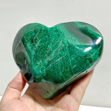 3 Pieces Large Malachite Heart With Stand -Wholesale Crystals