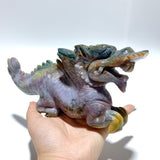 3 Pieces Ocean Jasper China Dragon Carving - Wholesale Crystals
