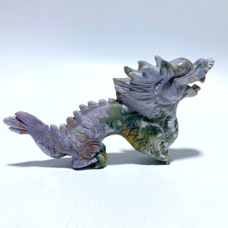 3 Pieces Ocean Jasper China Dragon Carving - Wholesale Crystals