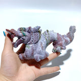 3 Pieces Ocean Jasper China Dragon Carving - Wholesale Crystals