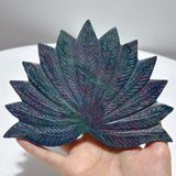 3 Pieces Peacock Crystal Carving With Stand Blue Aventurine Ruby In Kyanite - Wholesale Crystals