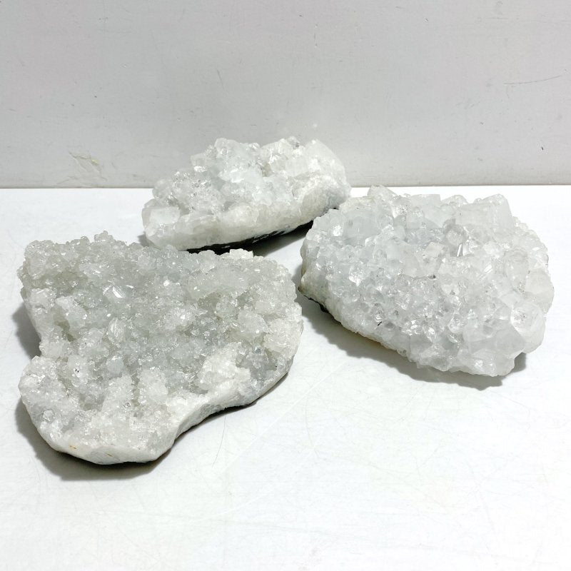 3 Pieces Raw Apophyllite Mineral Specimen -Wholesale Crystals