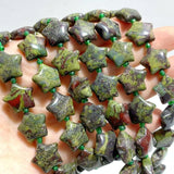 3 Types 1.5CM Drilled Star DIY Beads Strands Wholesale Dragon Blood Stone Labradorite - Wholesale Crystals