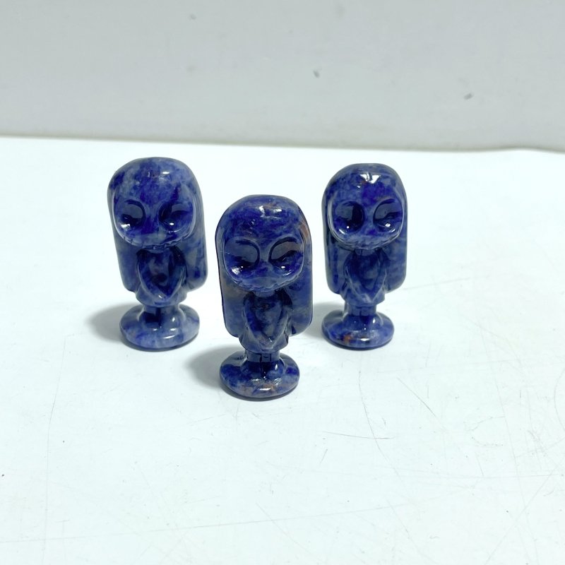 3 Types Jack Skellington's Bride Sally Carving Wholesale Obsidian Sodalite Blue Aventurine - Wholesale Crystals