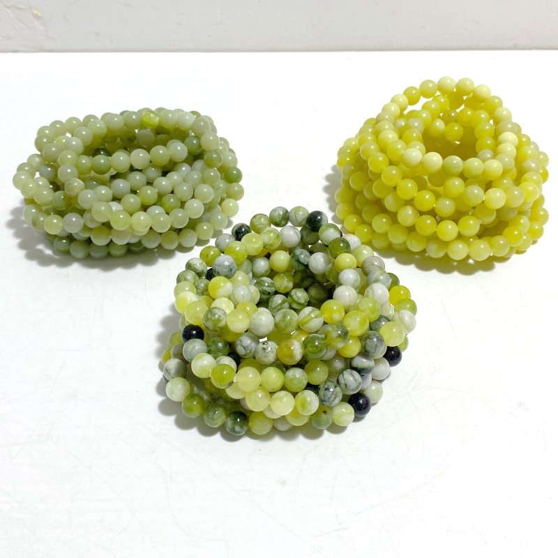 3 Types Jade Bracelets Wholesale Hetian Jade Lemon Jade - Wholesale Crystals
