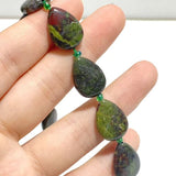 3 Types Mini Drilled Waterdrop Shape DIY Beads Strands Wholesale Dragon Blood Stone Labradorite - Wholesale Crystals