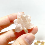 3 Types Mini Maple Leaves Carving Wholesale Sakura Flower Agate Crazy Agate - Wholesale Crystals