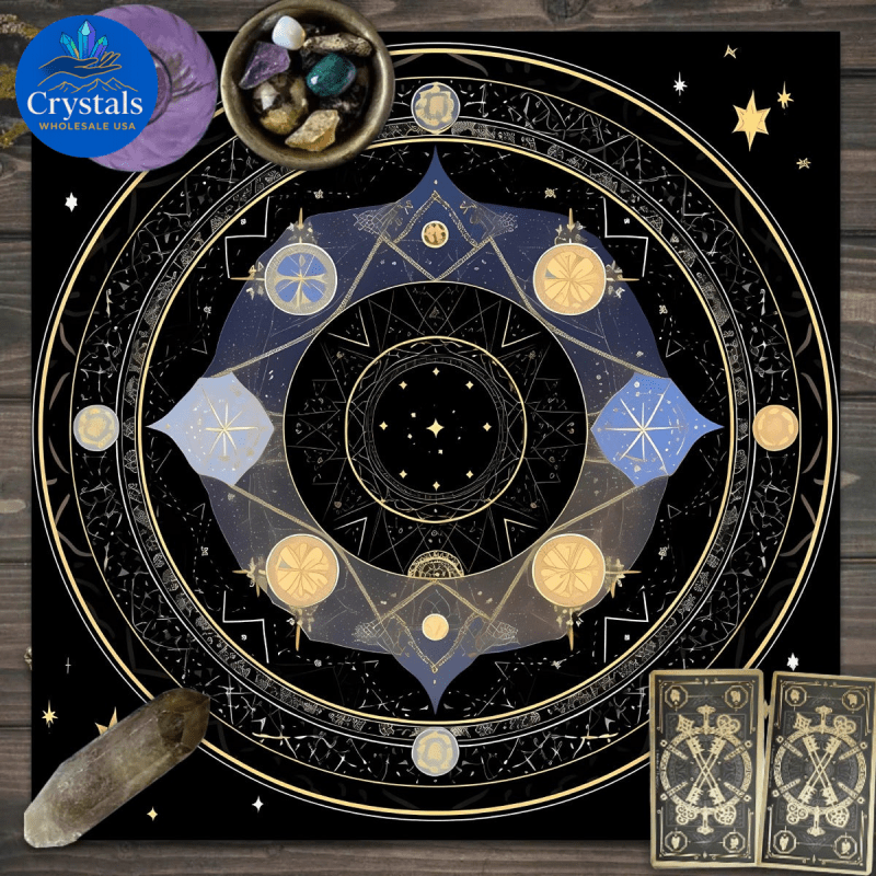 3 Zodiac Starry Sky Tarot Tablecloth - Wholesale Crystals