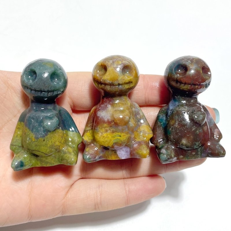 30 Pieces Ocean Jasper Voodoo Doll Carving - Wholesale Crystals