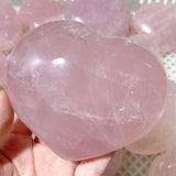 33 Pieces Large Rose Quartz Heart (Sea Freight Only) -Wholesale Crystals