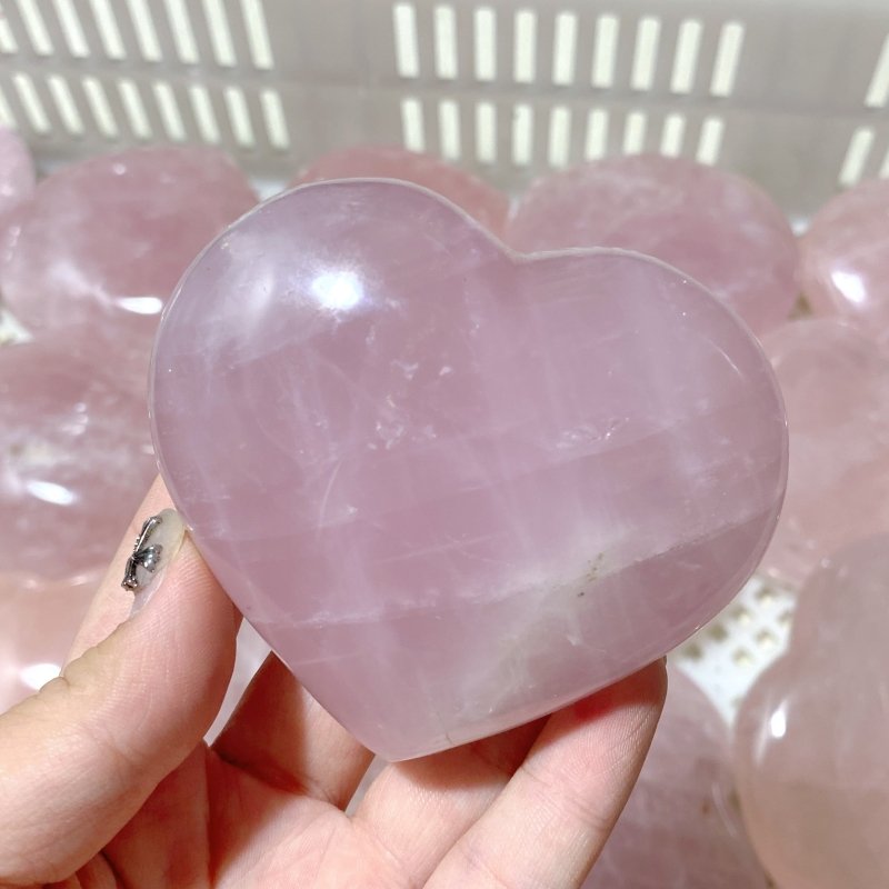 33 Pieces Large Rose Quartz Heart (Sea Freight Only) -Wholesale Crystals