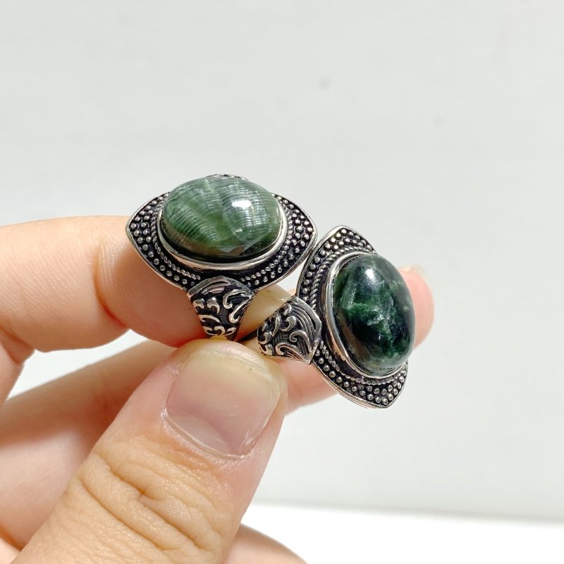 34 Pieces Seraphinite Ring - Wholesale Crystals