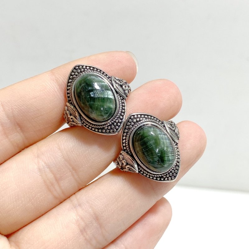 34 Pieces Seraphinite Ring - Wholesale Crystals
