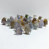 23 Pieces Geode Druzy Agate Penguin Carving