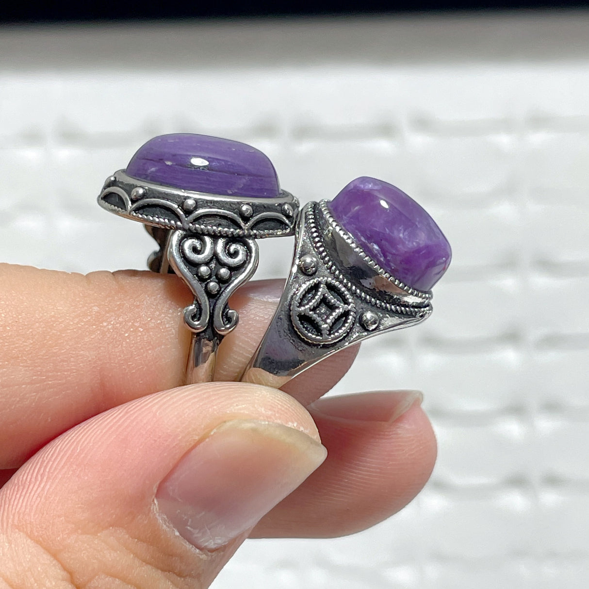 43 Pieces Charoite Different Styles Ring #5