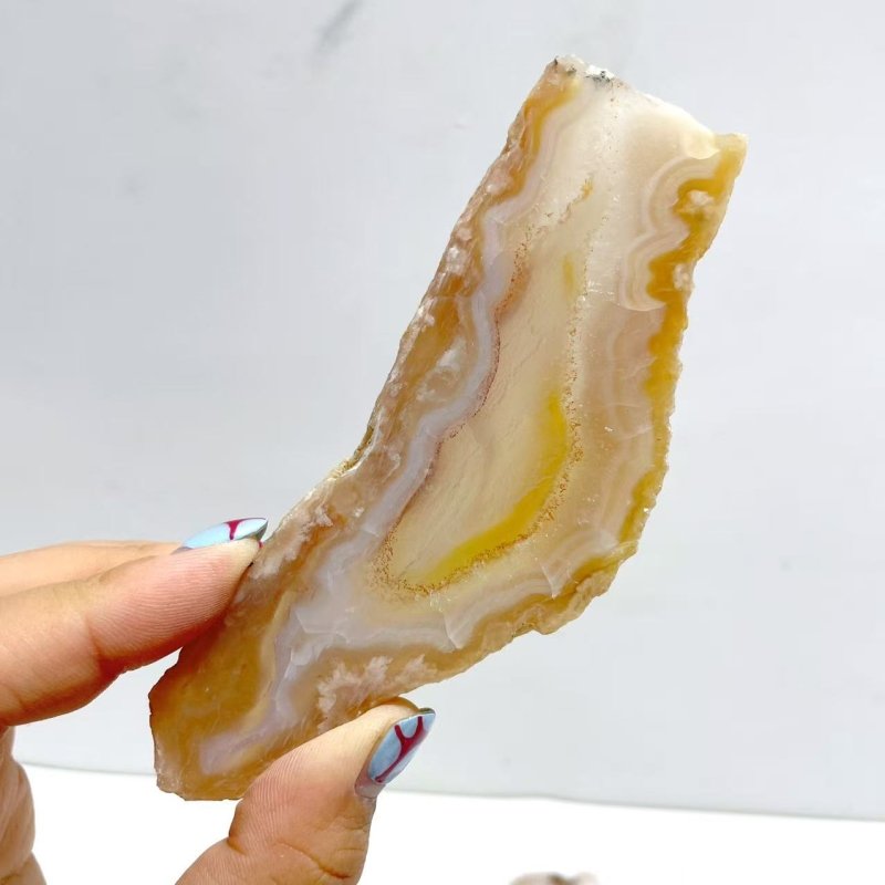 39 Pieces Sakura Flower Agate Slab - Wholesale Crystals