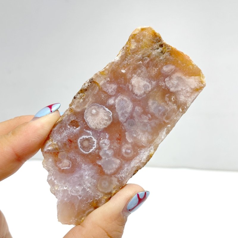 39 Pieces Sakura Flower Agate Slab - Wholesale Crystals