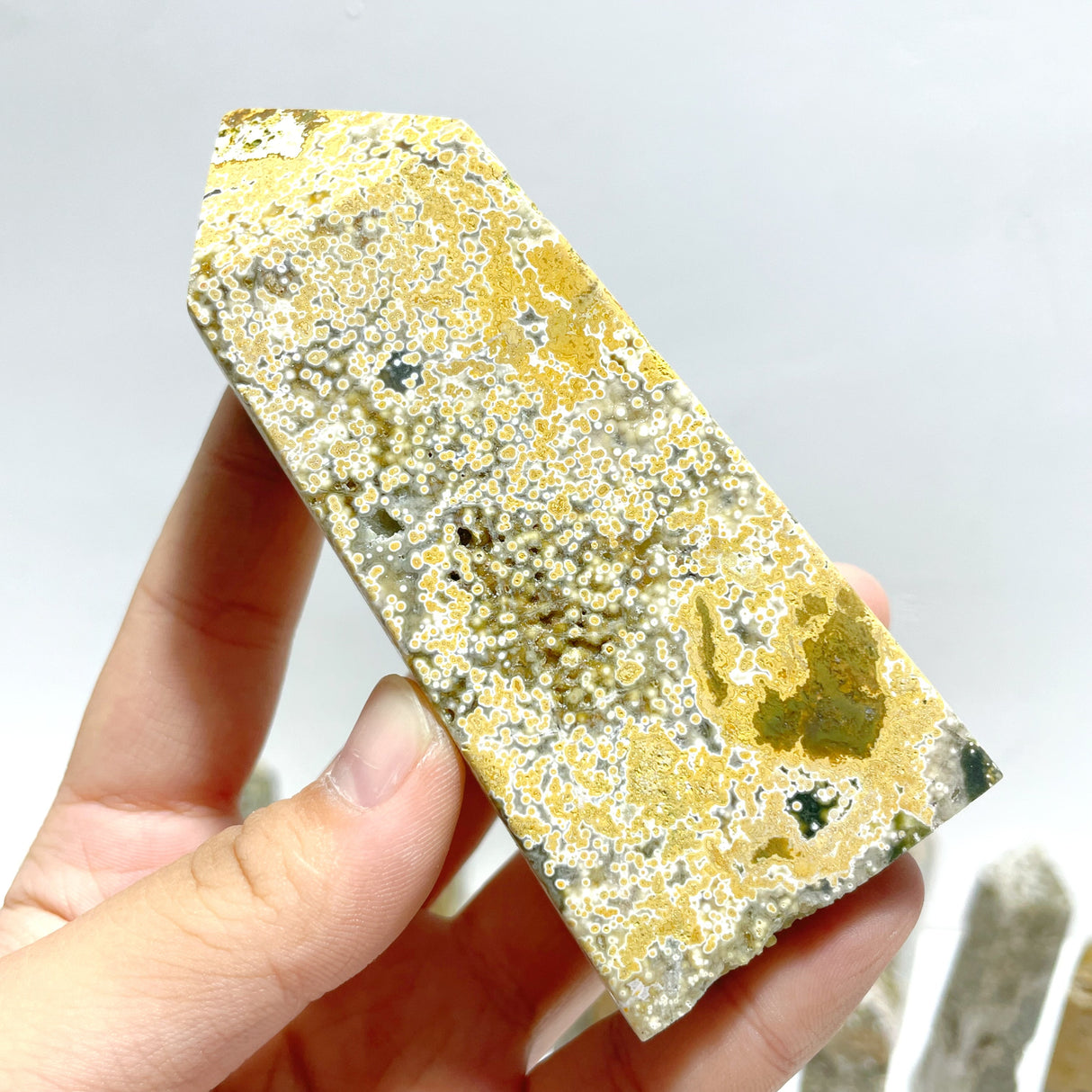 27 Pieces Beautiful Vein Ocean Jasper Four-sided Tower Points