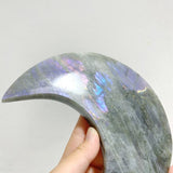 4 Pieces Beautiful Labradorite Moon Carving With Stand - Wholesale Crystals