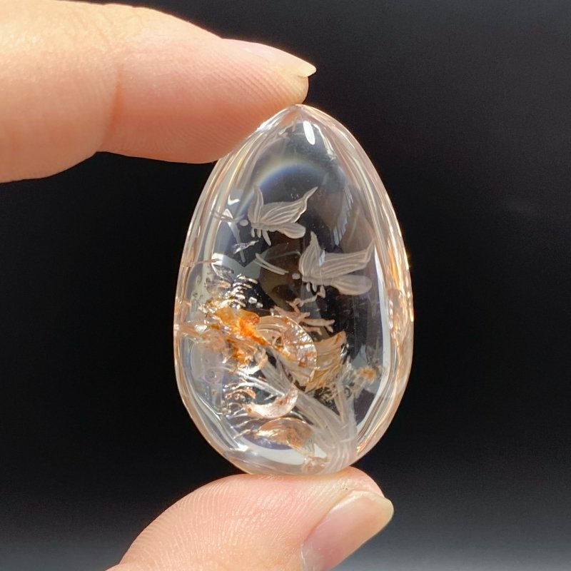 4 Pieces Butterfly Garden Quartz Inner Scene Carving -Wholesale Crystals