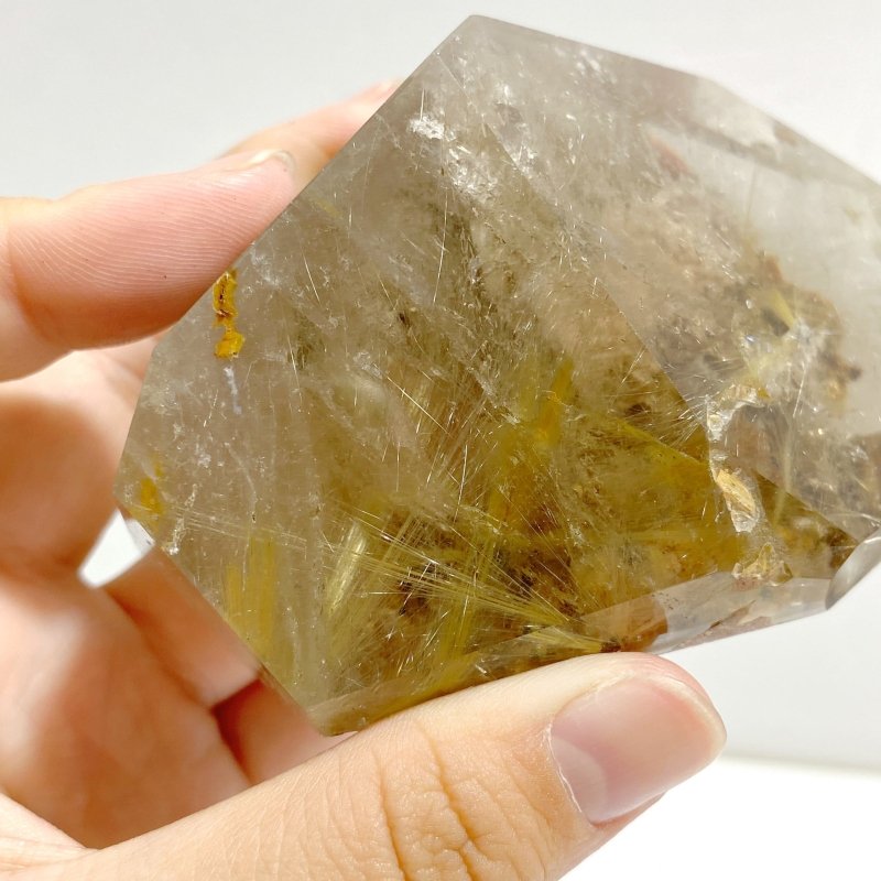 4 Pieces Golden Rutile Quartz Free Form With Stand -Wholesale Crystals