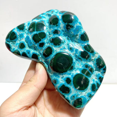 4 Pieces High Quality Beautiful Polished Chrysocolla Mixed Malachite Free Form 2 - Wholesale Crystals