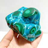 4 Pieces High Quality Beautiful Polished Chrysocolla Mixed Malachite Free Form 2 - Wholesale Crystals