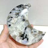 4 Pieces India Moonstone Moon Carving With Stand -Wholesale Crystals