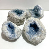 4 Pieces Large Blue Celestite Cluster Home Decor - Wholesale Crystals
