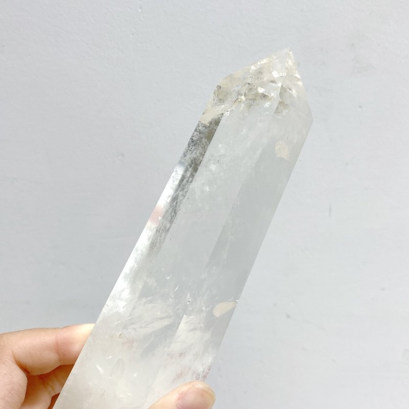4 Pieces Large Clear Quartz Tower Point Ornaments With Stand - Wholesale Crystals