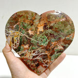 4 Pieces Large Money Agate Heart With Stand -Wholesale Crystals