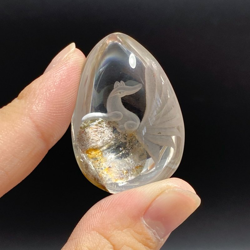4 Pieces Nine-tailed Fox Garden Quartz Inner Scene Carving -Wholesale Crystals