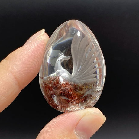 4 Pieces Nine-tailed Fox Garden Quartz Inner Scene Carving -Wholesale Crystals