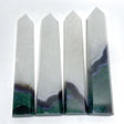 4 Pieces Tall Green Moss Agate Points - Wholesale Crystals