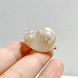 4 Types Mini Snail Carving Crystal Wholesale Howlite & Chevron Amethyst Sakura Agate -Wholesale Crystals