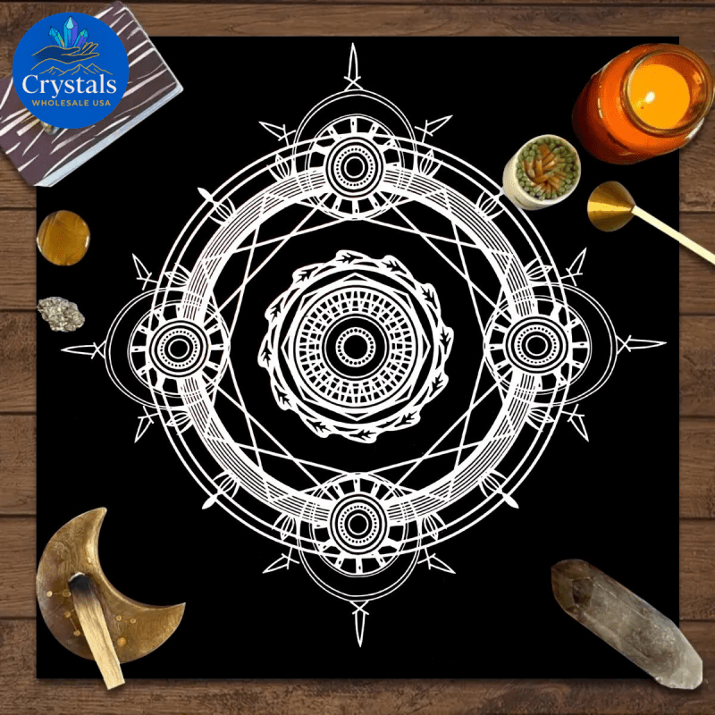 4 Zodiac Altar(1 - 1) Tarot Tablecloth - Wholesale Crystals