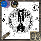 4 Zodiac Altar(1 - 1) Tarot Tablecloth - Wholesale Crystals