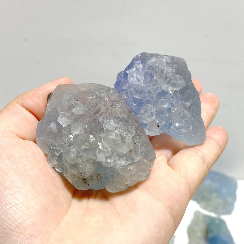 40 Pieces Blue Fluorite Mixed Calcite Raw Stone Specimen For Collection - Wholesale Crystals