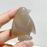 23 Pieces Geode Druzy Agate Penguin Carving