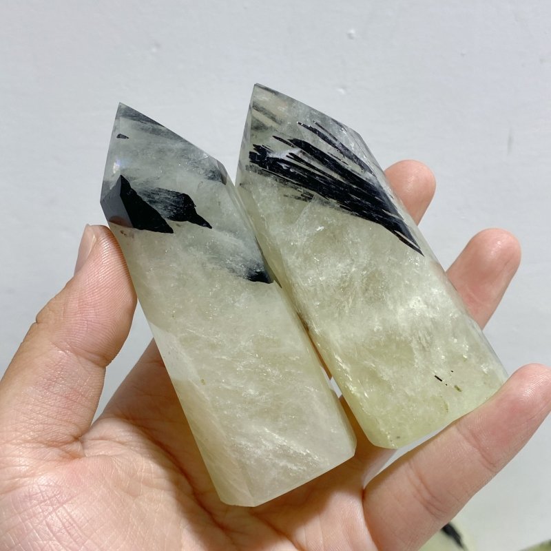 45 Pieces Heat Treatment Citrine Mixed Black Tourmaline Tower Point -Wholesale Crystals