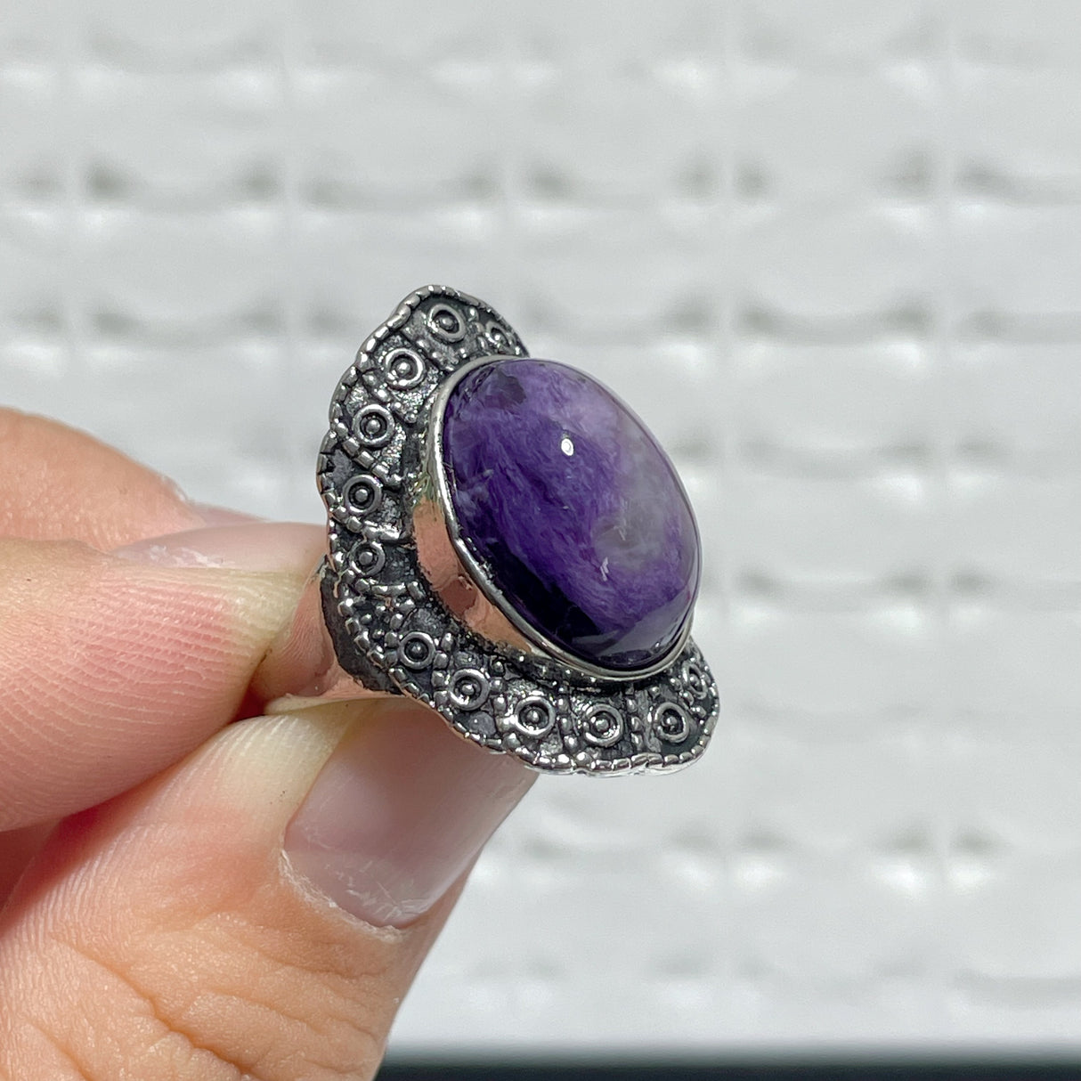 40 Pieces Charoite Different Styles Ring #6