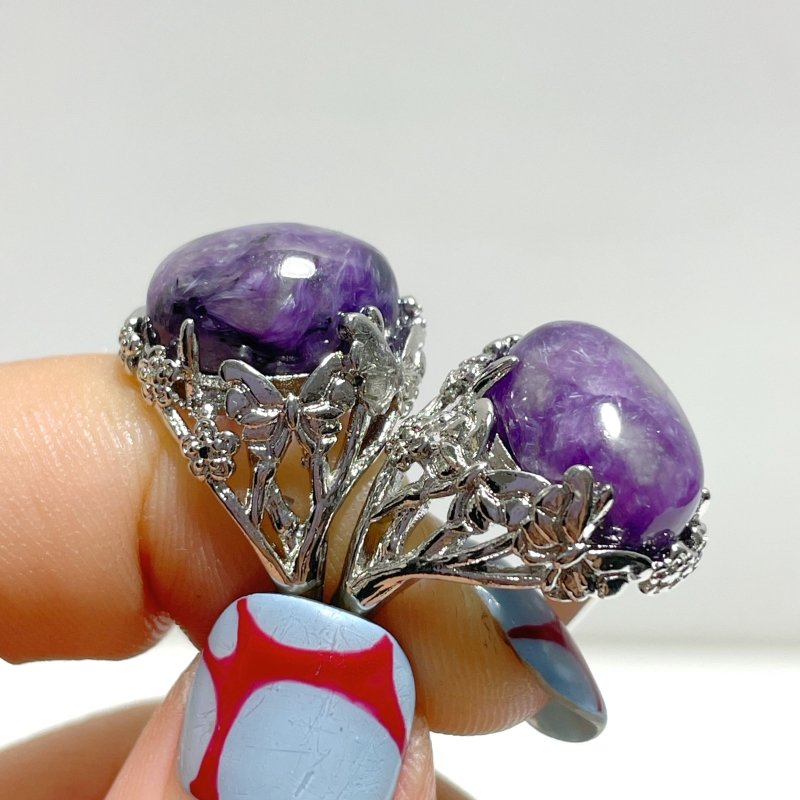 47 Pieces Charoite Different Styles Ring 2 - Wholesale Crystals
