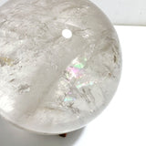 4.7in Large Clear Quartz Sphere With Rainbow - Wholesale Crystals