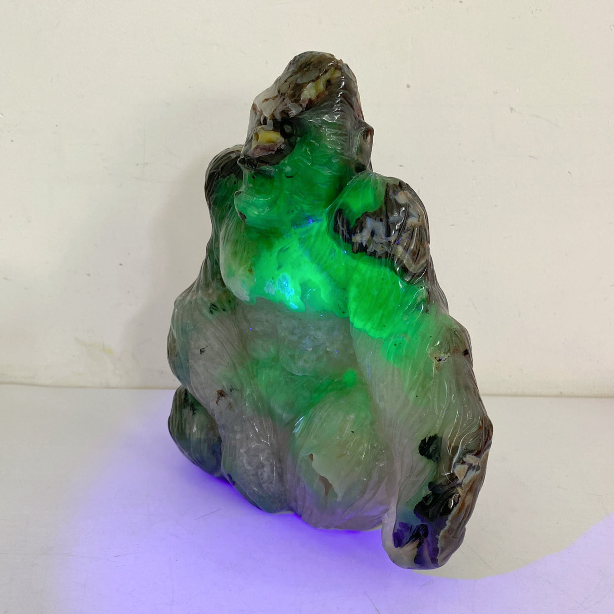 Unique Volcano Agate King Kong Ape Carving #6
