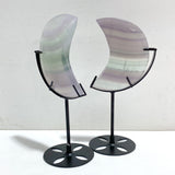 Fluorite Moon Carving With Stand Wholesale