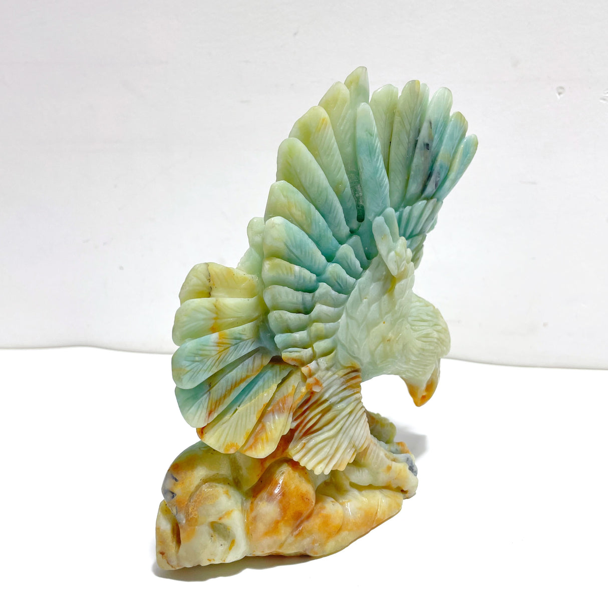 Beautiful Caribbean Calcite Eagle Carving