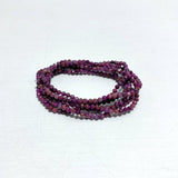 4MM Multi - Faceted Flash Bead Bracelets Wholesale Fluorite Garnet - Wholesale Crystals