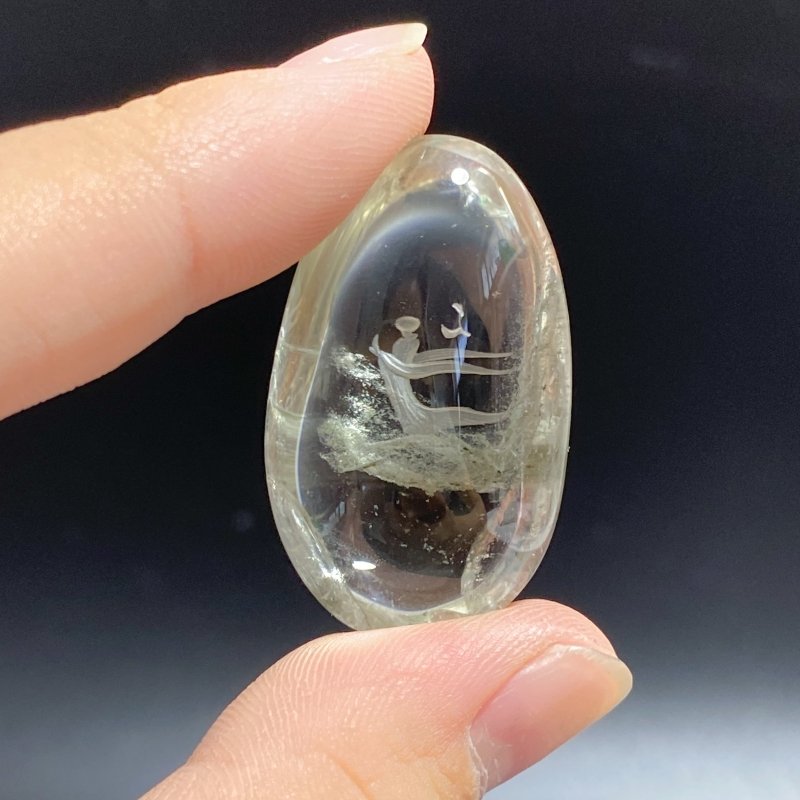 5 Pieces Buddhist Monk Bodhi Kensho Garden Quartz Inner Scene Carving -Wholesale Crystals