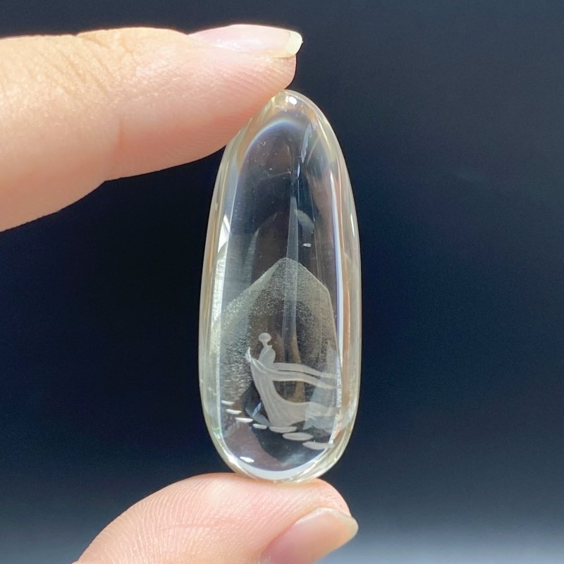 5 Pieces Buddhist Monk Bodhi Kensho Garden Quartz Inner Scene Carving -Wholesale Crystals
