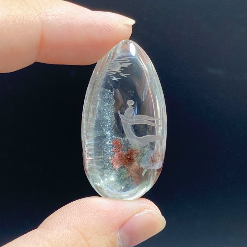 5 Pieces Buddhist Monk Bodhi Kensho Garden Quartz Inner Scene Carving -Wholesale Crystals